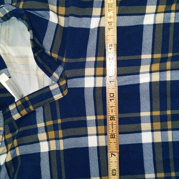 Bobbie Brooks Women's Size XL Plaid Print One Piece Lounge Dress Night Shirt - Picture 7 of 11